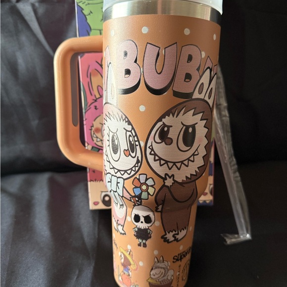 New Stanley Tan/Peach Tumbler Monster Family Design with Special Box and a Straw - Picture 7 of 14